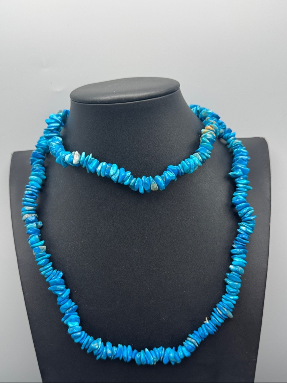 Blue Turquoise Chip Necklace Set - Women Jewelry